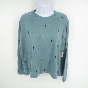 Theo & Spence Lightning Bolt Print Long Sleeve Shirt Small NWT